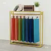 Estante de Exhibición para Cortinas, Estante Colgante para Tarjetas, Estante de Exhibición de Tarjetas de Color de Pie para Telas para el Hogar, Estante Móvil de Exposición para Muestras de Tela
