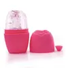Bandeja de Hielo de Gel Suave para Productos Nuevos Transfronterizos Compresa Fría Facial para Eliminar la Hinchazón Masaje Facial Mascarilla Facial de Hielo Mascarilla Facial de Silicona de Rosa Hielo