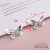 Accesorios para el cabello antiguos material metal plateado flor mariposa Loto conexión pieza colgante horquilla diy paso pendientes de sacudida material