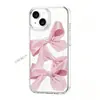 Bestseller transfronterizo: una funda de teléfono magnética rosa, grande y con un lazo, para el Apple 17 Pro Max, una funda de teléfono de moda