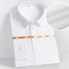 Camisa de Negocios para Hombre Manga Larga con Traje Pulgada Camisa para Hombre Ropa de Trabajo Profesional Camisa Blanca para Foto ID sin Algodón