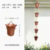 Corrente de Chuva de Cobre Vermelho Corrente de Drenagem de Gotejamento para Vila Corrente Guia de Saída de Água para Pátio Calha Canaleta Guia de Água Estilo Chinês Sino de Chuva Corrente de Chuva