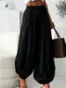 Pantalones Jogger de Verano Elásticos para Mujer 2026 Europeos y Americanos Tk Venta Caliente Transfronteriza, Pantalones Largos Finos Estilo Perezoso, Pantalones Harem