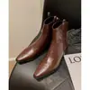 Botines Chuyuji para Mujer 2026 Otoño/Invierno Tacón Medio Botines Chelsea Versátiles Botas de Tacón Grueso Botas Martin de Punta Afilada de Moda