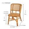 Silla de Ratán Natural, Venta Directa del Fabricante, con Respaldo, Taburete Infantil, Uso Individual en Casa, Amigable para Personas Mayores, Silla de Ratán para Balcón