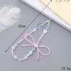 Corrente de Celular Novo Estilo, Cordão de Celular, Pingente de Laço de Pérola com Contas, Acessório de Corrente, Pingente de Chaveiro