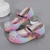 Zapatos de Princesa Congelada 2026 Otoño Nuevos Zapatos Individuales de Pedrería con Velcro y Lentejuelas para Niños, Tacón Bajo, Una Pieza Dropshipping