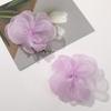 Super estilo de princesa de hadas organza borde quemado flores diy hecho a mano todo a juego pasador para el pelo de niños accesorios para el pelo accesorios para la ropa venta al por mayor