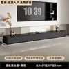 Mesa de Centro para Sala de Estar, Estilo Sencillo de Pie, Mesa de Centro de Lujo Ligero y Combinación de Mueble de TV, Mesa de Centro de Vidrio Engrosado, Juego Completo Montado con Paquete Suave