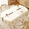 Mantel Estilo Americano, Impermeable, Resistente al Aceite, No Requiere Lavado, Resistente al Calor, Lujo Ligero, Tacto de Alta Gama, Mantel Redondo Plegable para Uso Doméstico