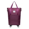 Bolsa de Viaje con Ruedas, Bolso de Mano de Capacidad Extra Grande, Bolsa de Equipaje para Estudiantes, Bolsa de Cabina Universal con Ruedas de Liberación Rápida Extensible