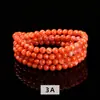 Pulsera de Cristal Natural de Múltiples Círculos Jingdong Jewelry Pulsera de Ágata Roja del Sur de Tres Círculos para Mujer Estilo Simple Venta al por Mayor