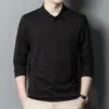 [Seda de Morera + Modal] Nuevas Camisetas de Manga Larga y Polos de Alta Gama para Hombre, Primavera y Otoño, Función Antibacteriana 5A