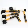 Martillo de goma con mango de plástico blanco y negro para baldosas de suelo, martillo de goma con mango de plástico, venta al por mayor de fábrica