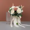 Ramo de novia artificial más vendido a nivel transfronterizo para bodas, sesiones de fotos y decoración del hogar