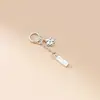 Plata de Ley 925 Chapada Flor Dos en Uno Medalla de Plata Colgante Colgante para Pulsera DIY Accesorios de Material de Cuerda Tejida a Mano Q1267