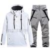 Nuevo traje de esquí de snowboard para hombres y mujeres, traje de invierno cálido y grueso, traje de esquí de estilo coreano, traje doble