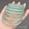 Pulseira de Ágata Calcedônia de Gelo Natural Cor Água Clara Pulseira de Jade Jingle Tira Redonda de Gelo Fino Pulseira de Beleza Atacado