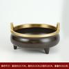 Incensário de cobre com orelhas incensário de três pernas incensário para adoração ornamentos do incensário para adoração no templo hall de Buda incensário de sândalo porta-incenso