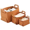 Cesta de Almacenamiento de Fieltro Plegable Cesta para Ropa Sucia Hogar Dormitorio Estudiante Marco de Escritorio Caja para Aperitivos Juguetes Misceláneos