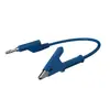 Cable de Prueba con Pinza de Cocodrilo de Cabeza de Linterna de Cobre de 4 mm con Cable de Conexión para Multímetro Re-enchufable J70054-B