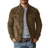Amazon Aliexpress Dropshipping Transfronterizo Nueva Chaqueta Casual para Hombre Estilo Europeo y Americano Nueva Chaqueta de Ante Sintético