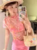 Nuevo traje de baño para mujer 2026, conjunto de tres piezas, estilo puro y seductor, adelgazante y disimulante, para mujeres con poco busto, ideal para vacaciones en la isla