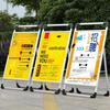 Suporte de pôster portátil liga de alumínio suporte de exibição de exposição vertical de chão cartão de exibição de recrutamento suporte de placa de propaganda KT