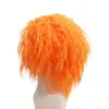 Peluca de Cosplay de Anime Transfronteriza Nueva, Sombrerero Loco de Alicia en el País de las Maravillas Naranja con Raya en Medio Cabello Corto de Payaso