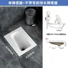 Vaso Sanitário de Agachar à Prova de Odores Tamanho Grande Conjunto com Tanque de Água Cerâmica Banheiro Doméstico Vaso Sanitário de Agachar Calibre Grande