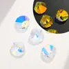 Cor Concha do Mar Formato Super Brilhante Vidro Furos para Pendurar Contas de Cristal DIY Colar Pulseira Joia Pingente Feito à Mão
