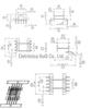 EFD15 EFD16 esqueleto de transformador de alta frequência LCP material único slot patch horizontal 5+5 pinos distância da linha 21.35mm
