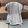 Bufanda Gruesa Nueva Transfronteriza de Imitación Cachemir para Mujer, Estilo Dulce de Chica Crema Otoño e Invierno Bufanda Estampada, Bufanda para el Cuello, Chal Estilo Celebridad de Internet