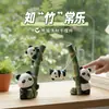 Linda Familia de Pandas de Dibujos Animados Pequeños Adornos Creativos para Sala de Estar Mueble de TV Entrada Manualidades Decoración del Hogar Estilo Curativo