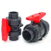 Válvula de esfera com união em UPVC Válvula de esfera com dupla união de grau químico em PVC Válvula de esfera com dupla união por pedido Válvula gaveta Interruptor de tubo de água
