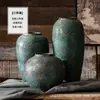 Jarrón de Cerámica Estilo Wabi-Sabi de Jingdezhen, Jarra de Cerámica Rústica, Vitrina para Casas de Huéspedes y Hoteles, Recipiente para Flores Secas, Envío Gratis