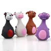 Brinquedo de Borracha Personalizado Profissional Transfronteiriço Vaca Resistente a Mordidas Brinquedo para Filhote de Cachorro Pet Squeaking Borracha Som de Desenho Animado Anti-mordida