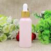 Botella cuentagotas de PET de 50 ml para aceite esencial tapa de color brillante botella de plástico botella para mezclas botella para rellenar botella de aceite esencial botella para cosméticos para rellenar
