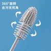 Escova de copo de água de silicone Escova de limpeza doméstica sem fio Limpeza de ângulo longo escova de cabo de lavagem Escova de lavagem de copo de chá Escova de limpeza de manchas de chá