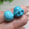 Cuentas Sueltas de Magnetita para Manualidades, Turquesa de Segunda Generación Cabeza de Buda Maitreya Tallada en Forma Redonda, Cabeza de Buda para DIY, 108 Cuentas que Cambian de Color