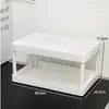 Prateleira de Armazenamento Dobrável de Mesa de Camada Dupla para Dormitório de Estudante Prateleira Simples Multifuncional Suporte e Organizador de Mesa