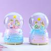 Pareja nueva sentada lado a lado Bola de cristal de amor Río de Estrellas Luz de noche de cabecera para dormitorio Regalo de cumpleaños para novia