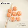Cuentas Pequeñas de Lunares Accesorios Versátiles para Joyería Accesorios DIY Cuentas Acrílicas Brillantes con Agujero Recto Materiales para Accesorios