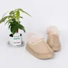 Zapatos de Felpa de Moda Transfronterizos con Cubierta para el Talón, Estilo Nuevo, Forrados de Felpa y Engrosados, Zapatos de Algodón Cálidos de Invierno, Zapatos de Algodón para el Hogar de Pareja