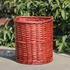 Cesta de bambú de ratán bolsa de mimbre bolsa de ratán hecha a mano cesta de almacenamiento cesta para accesorios de baile cesta para recolectar accesorios de danza étnica cesta