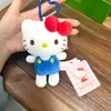 Colgante Auténtico de Bolso Hello Kitty Llavero de Muñeca Sanrio Colgante de Mochila de Peluche Llavero DIY