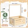 Caja de Madera para Baby Shower Armario con Asa Corona Cesta para Bebé Caja de Almacenamiento Cesta Caja de Regalo de Madera para Baby Shower