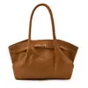 Bolsa Tote de Gran Capacidad para Mujer 2025 Otoño e Invierno Nuevo Estilo Color Sólido Estilo Perezoso Cruzada Versátil Bolso Cesta