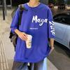Masculino Hong Kong-estilo Loose Half-sleeve T-shirt Round Neck Short-sleeve Letter Printing All-match Casual Trendy Simple Half-sleeve T-shirt