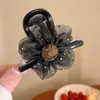 Pin de Girasol Malla Flor Pin para Mujeres 2025 Nuevo Pin de Tiburón Pin para Coleta Alta Accesorio para el Cabello Parte Posterior de la Cabeza